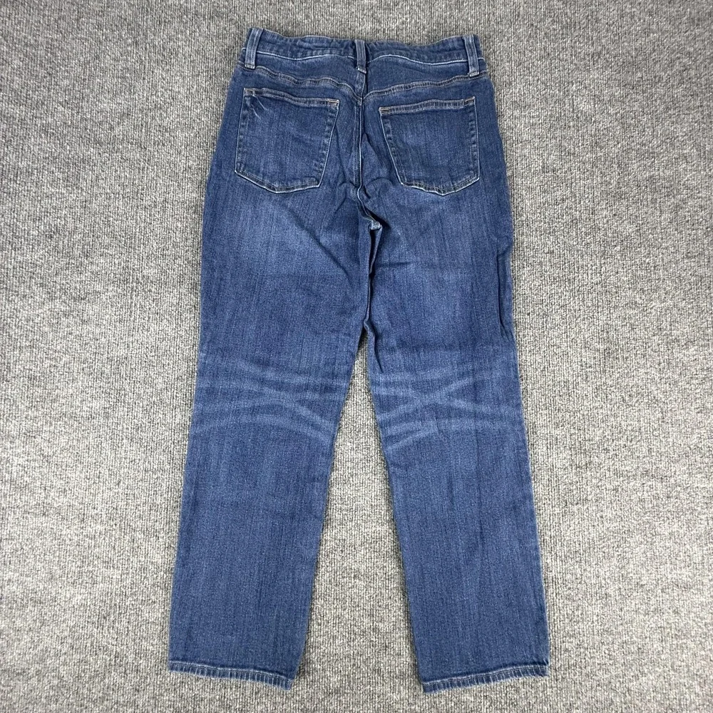 Talbots Modern Ankle Jeans Womens 4 Medium Wash Blue High Rise‎ Straight Denim